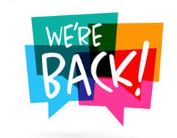 We're back sign 1